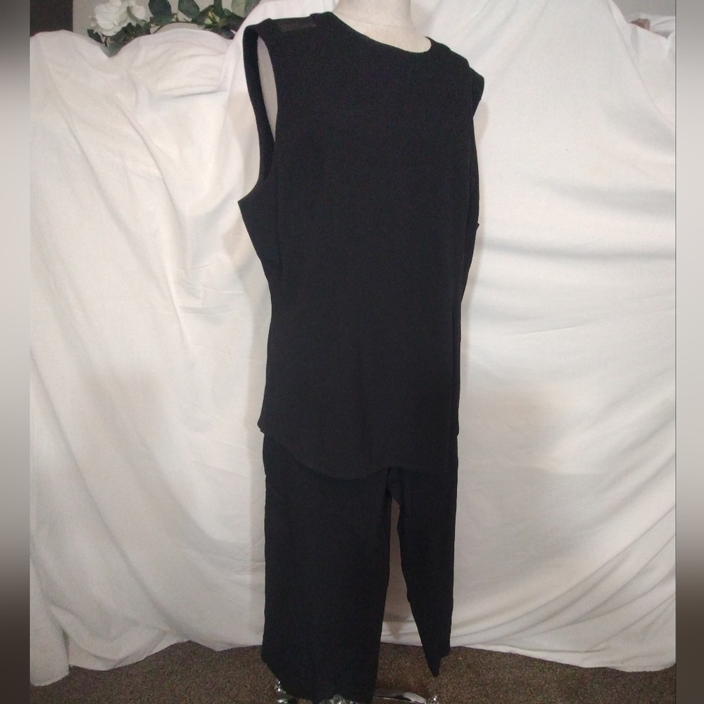 Alfani Capris+Tank Top: Nic +Zoe tank top, stretch, zipper, black, women, 16